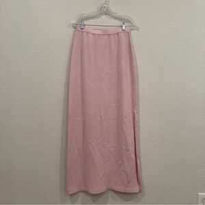 Vintage St. John Evening Pink Knit Maxi Skirt